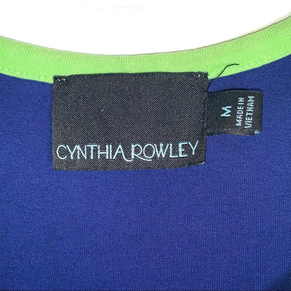Cynthia Rowley blue/green lounge dress  swim cover - Picture 4 of 5